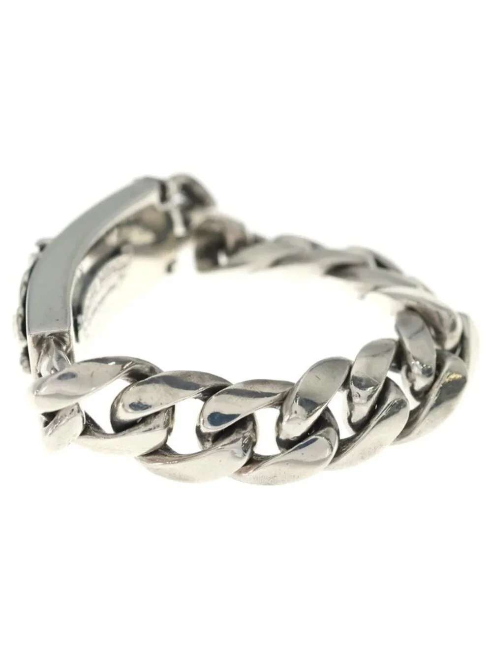 Chrome Hearts ID Dagger ID Classic Link Bracelet Silver